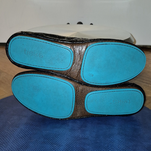 Tieks by Gavrieli Obsidian Black Crackle Women's Flats sz. 8 (#1732)VGC. - Picture 10 of 16